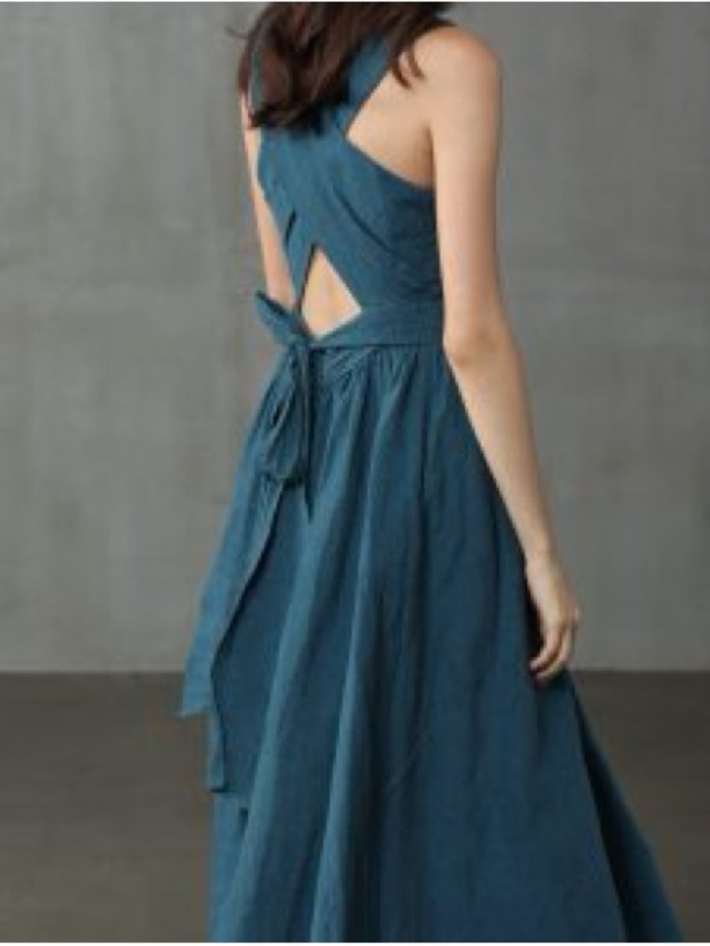 RARE Cross back Linen Dress - Linennaive